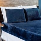 Jogo De Cama Casal Padrão Biamanta 3 Peças Azul Marinho