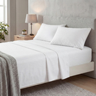 Jogo de Cama Casal Padro Stripes 4 Peas Polister Branco Beca Decor
