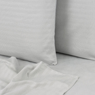 Jogo de Cama Casal Padro Stripes 4 Peas Polister Cinza Beca Decor