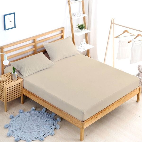 Jogo De Cama Casal Percal Basic 3 Peças Kaki