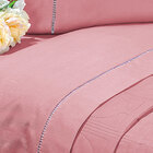 Jogo De Cama Casal Queen 4 Peças Rosê Ponto Palito Percal 140