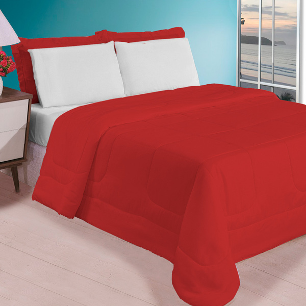 Jogo De Cama Casal Queen 5 Peças Edredom Lençol Fronhas 400 F