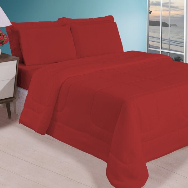 Jogo De Cama Casal/queen Para Calor De Verão Com Edredom Lenç