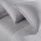 Jogo de Cama Casal Queen Size Algodão 200 Fios Cinza Buddemeyer