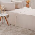 Jogo De Cama Casal Serenitá 4 Pçs Bordado Festonê 138x188x30c