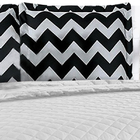 Jogo De Cama Chevron Casal Queen 3pçs Com Porta Travesseiros