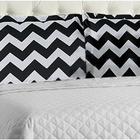 Jogo De Cama Chevron Casal Queen 3pçs Com Porta Travesseiros