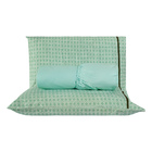 Jogo De Cama Chicago Estampado Verde Água Geométrico Queen 03