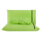 Jogo De Cama Chicago Liso Verde Queen 03 Peças - Percal 140 F
