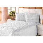 Jogo De Cama Clean Branco 3pçs Para Cama Casal Queen  Casen