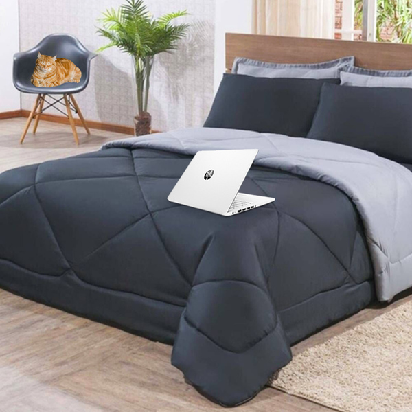 Roupa de cama queen preta clearance