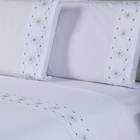 Jogo De Cama Damasco Queen 4 Peças 100% Poliéster 200 Fios -