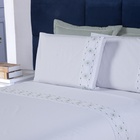Jogo De Cama Damasco Queen 4 Peças 100% Poliéster 200 Fios -