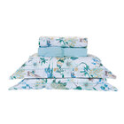 Jogo De Cama Diplomata Casal Floral Azul 200 Fios 100% Algodã