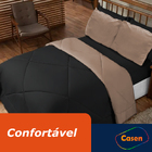 Jogo De Cama Dupla Face 6 Pçs Queen Casen -  Lençol Incluso P