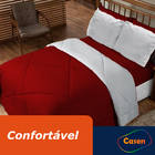Jogo De Cama Dupla Face 6 Pçs Queen Casen -  Lençol Incluso V