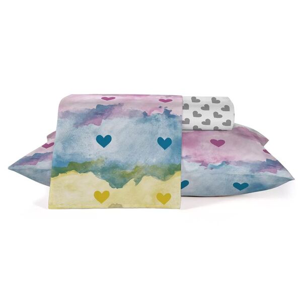 Jogo De Cama Duplo Solteiro Teka Rosa Un