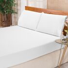 Jogo De Cama Elegance Branco Queen Percal 180 Fios 03 Peças