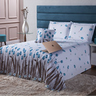Jogo De Cama Estampa Floral 5 Pçs Queen 180 Fios 100% Algodão