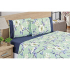 Jogo De Cama Estampado 200 Fios King 04 Peças Flower