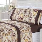 Jogo De Cama Estampado 200 Fios Solteiro 03 Peças Dhalia