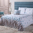 Jogo De Cama Floral Casal Queen 5 Pçs 180 Fios 100% Algodão B