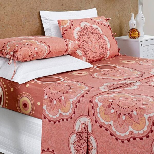 Jogo De Cama Floreal 200 Fios Queen 04 Peças - Renda