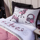 Jogo De Cama Game Streamer Branco/rosê Solteiro 03 Peças - Pe