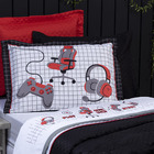 Jogo De Cama Game Streamer Branco/vermelho Queen 04 Peças - P