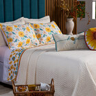 Jogo De Cama Girassol Branco Queen 04 Peças - Percal 200 Fios