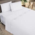 Jogo De Cama Imperial Casal Padrão 4 Peças Branco
