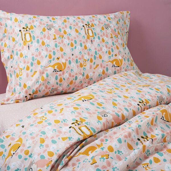 Jogo de Cama Infantil - 180 Fios - Leticia - Bichinhos - 3 Pe