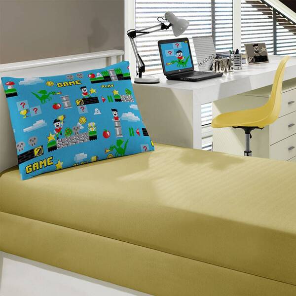 Jogo De Cama Infantil 2 Peças Malha Portallar Game