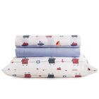 Jogo De Cama Infantil Com 3 Peças Barco Azul