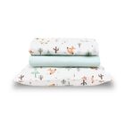 Jogo De Cama Infantil Com 3 Peças Raposa Verde