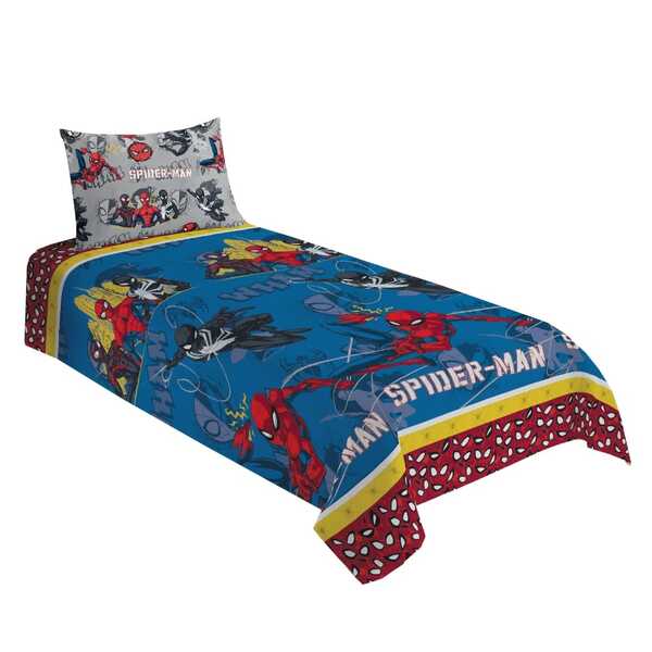 Jogo De Cama Infantil Lepper Homem Aranha Solteiro 2 Peças Mi