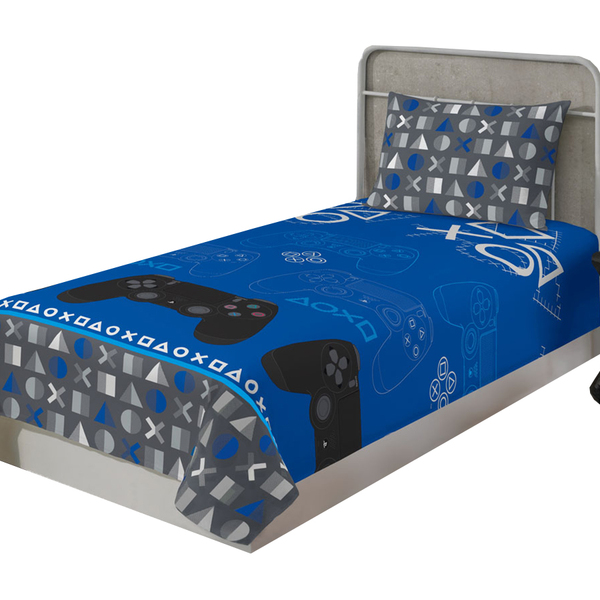 Jogo De Cama Infantil Lepper Playstation Solteiro 2 Peças Mic