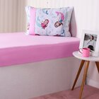 Jogo De Cama Kids Casal Malha 100% Algodão Sereia