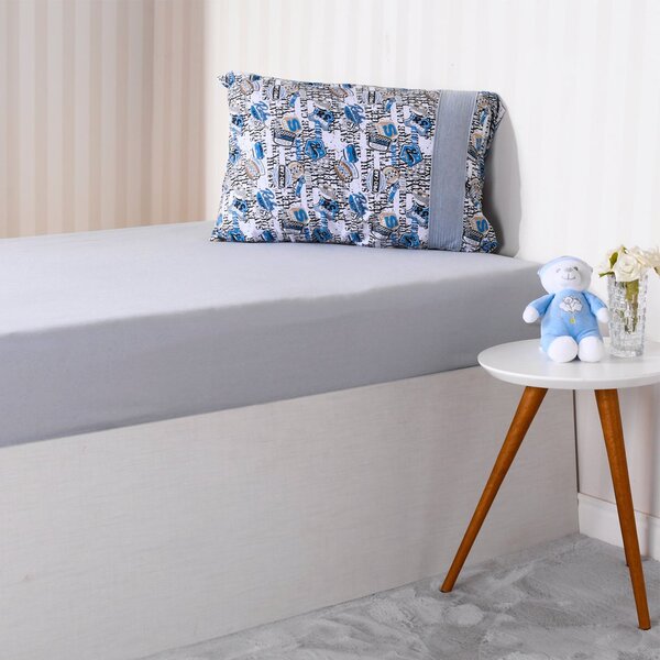 Jogo De Cama Kids Infantil Solteiro Malha 100% Algodão