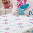 Jogo De Cama Kids Solteiro 2 Pçs Microfibra 88x188x30cm Sereia