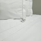 Jogo De Cama King 400 Fios Branco Ponto Palito 4 Peças