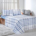 Jogo De Cama King 4 Pçs 150 Fios Super Macio 100% Algodão Che