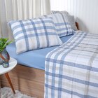 Jogo De Cama King 4 Pçs 150 Fios Super Macio 100% Algodão Che