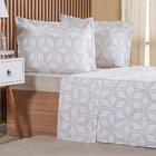 Jogo De Cama King 4 Pçs 200 Fios 100% Algodão 193x203x40cm  R