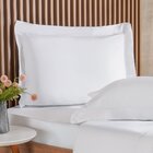 Jogo De Cama King 4 Pçs Ricamo 300 Fios 100% Algodão 193x203x