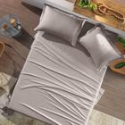 Jogo De Cama King 4 Peças Altenburg Toque Acetinado Cimento Q