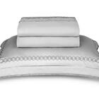 Jogo De Cama King Bordado The Carve Cinza 300 Fios 2 60x2 80-