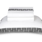 Jogo De Cama King Bordado The Skyline Preto E Branco 300 Fios