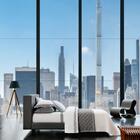 Jogo De Cama King Bordado The Skyline Preto E Branco 300 Fios