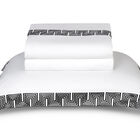 Jogo De Cama King Bordado The Skyline Preto E Branco 300 Fios